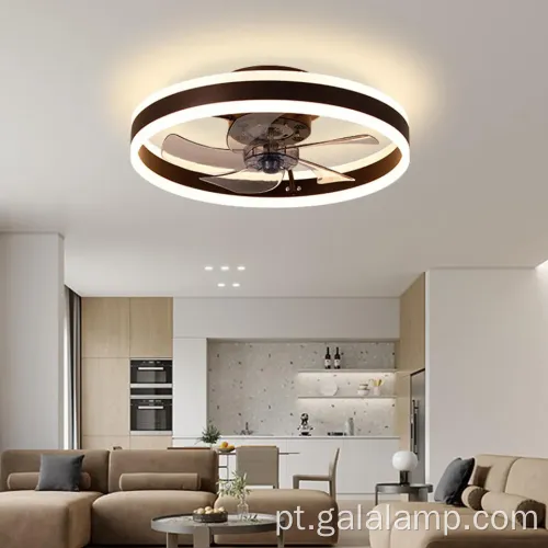 Ventilador de teto acrílico transparente moderno com controle remoto